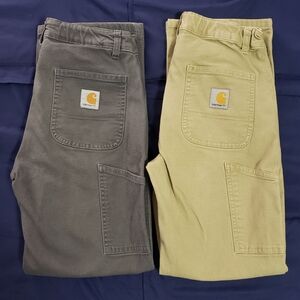 Carhartt Dual-Tone Work/Play Pants in Gray and Tan